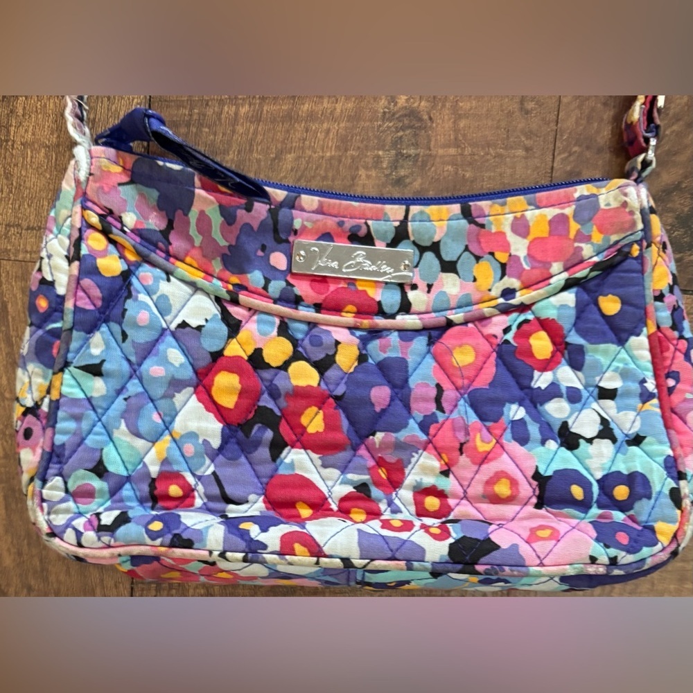Vera bradley retired bohemian blooms crossbody floral quilted purse bag - Picture 3 of 11